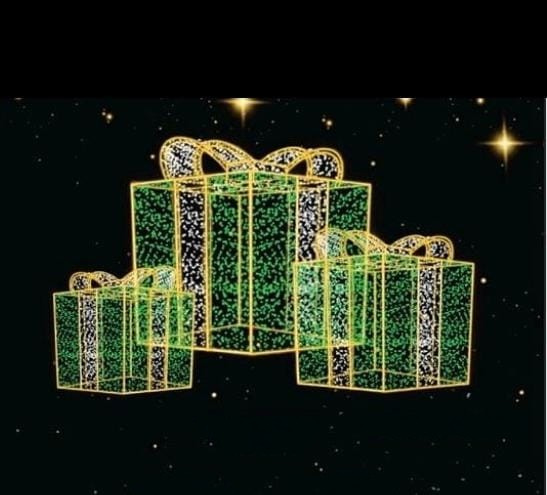 Caixas de presente 3D iluminadas